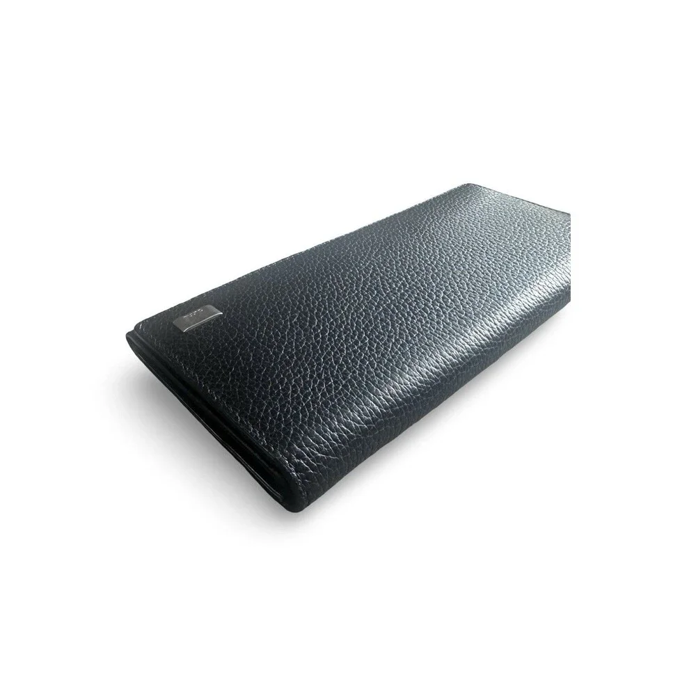 Dunhill Avorities LIKE NEW Authentic Black pebbled Wallet Silver Hardware